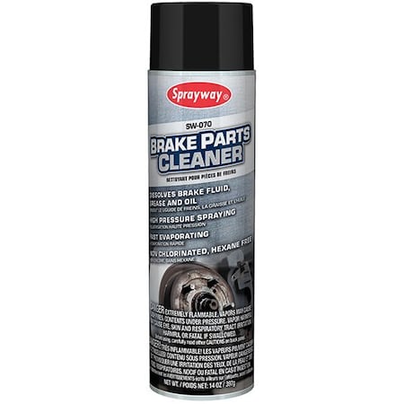 Sprayway Brake Parts Cleaner Low VOC-Non-chlorinated, 20oz, 12PK SW070